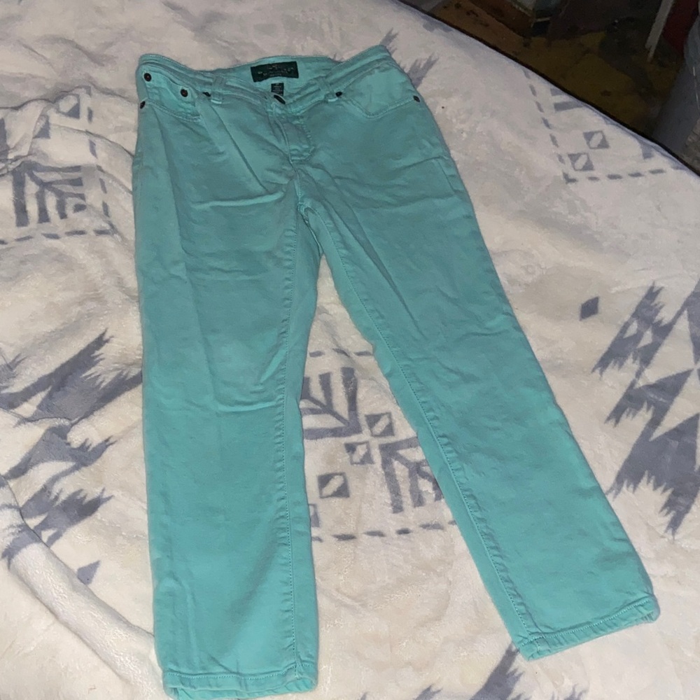 MINT GREEN JEANS Ralph Lauren Petite